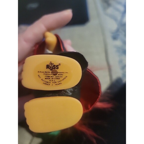 Vintage Russ 5" troll magician rabbit wand cape red hair - Picture 3 of 3